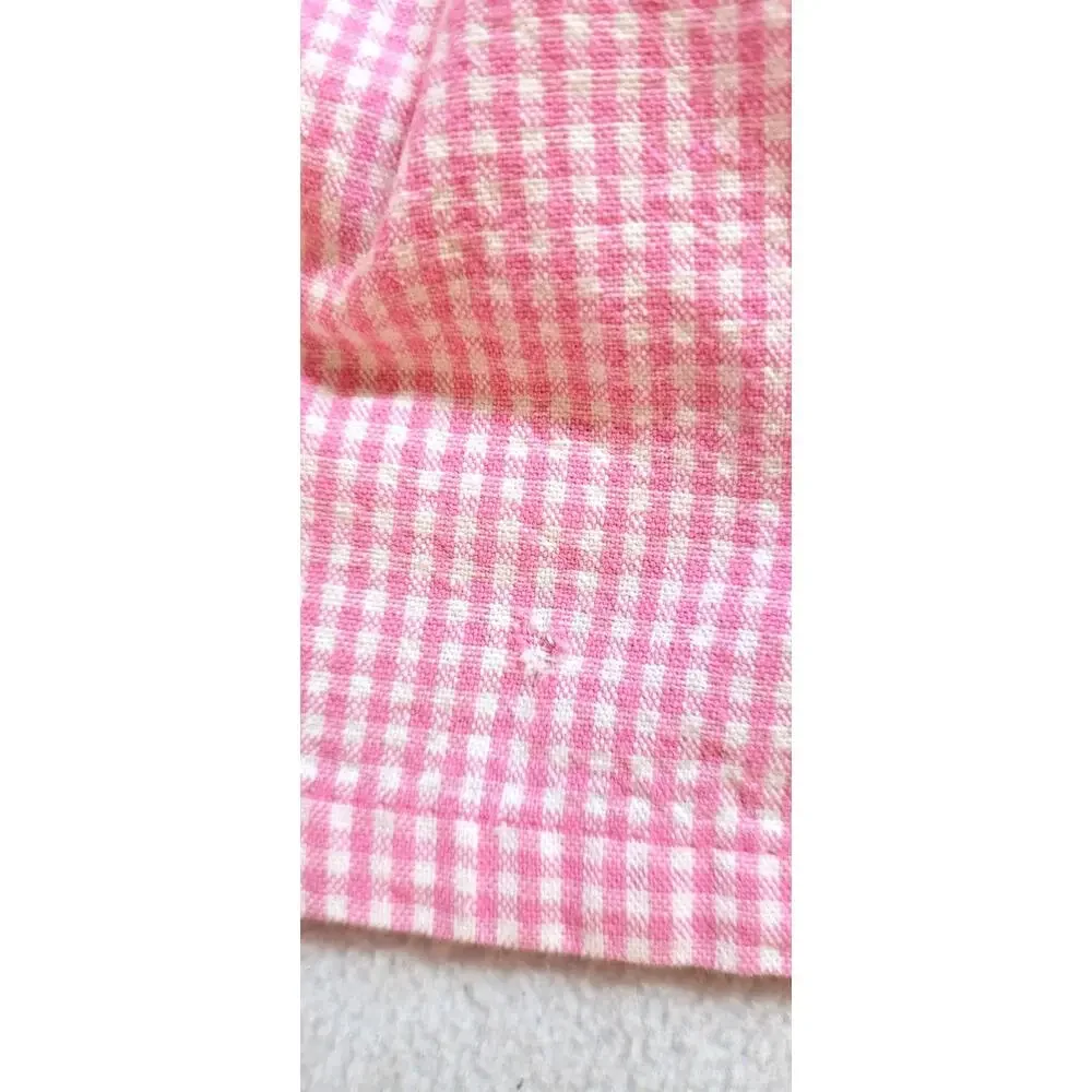 Baby B'Gosh Oshkosh Pink Gingham Sleeveless Dress 18 Mos 100% Cotton Vtg Summer